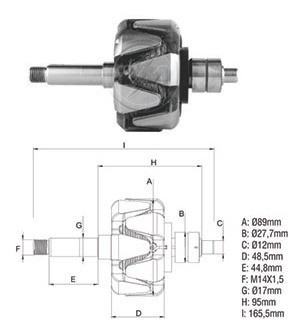 Rotor Alternador Vw - Caminhoes 2008 2009 2010 Zm 0