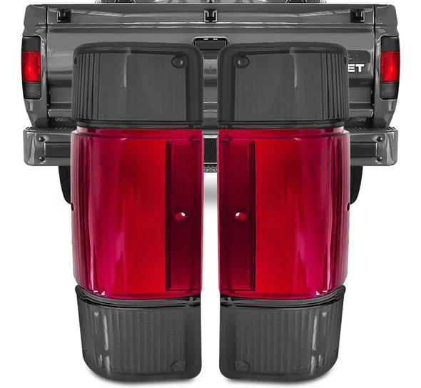 Pair of Smoke Rear Tail Light Lenses for Chevrolet A20, C20, D20 (1985–1996) – GP Brand