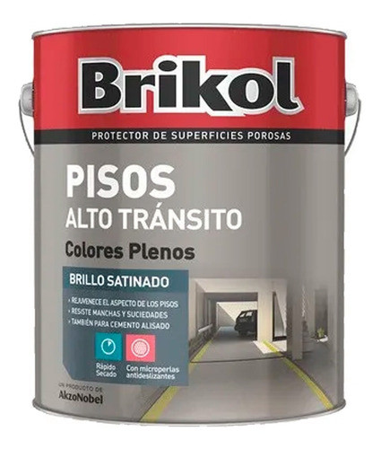 Pintura Para Pisos Alto Transito Brikol 4lt. Satinado. 0