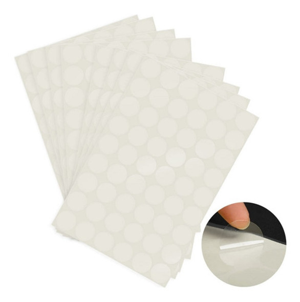 Etiqueta Autoadhesiva Circulare 1cm - Transparente  X1000 0