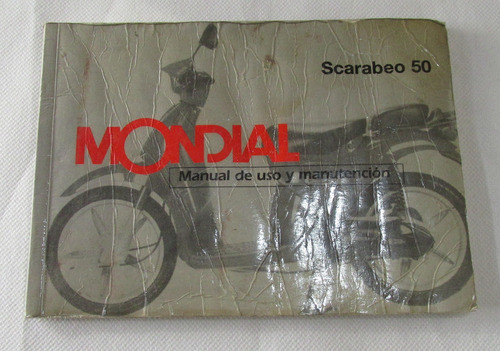 Manual De Uso Y Mantenimiento Mondial Scarabeo 50, Usado 0