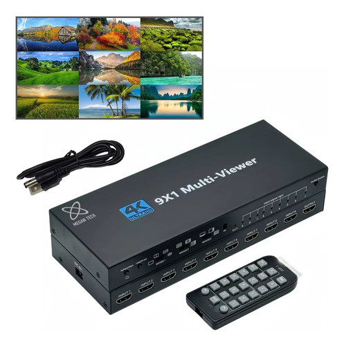 Segmentador De Pantallas 9x1 Hdmi 4k Multi View Megan Tech 0
