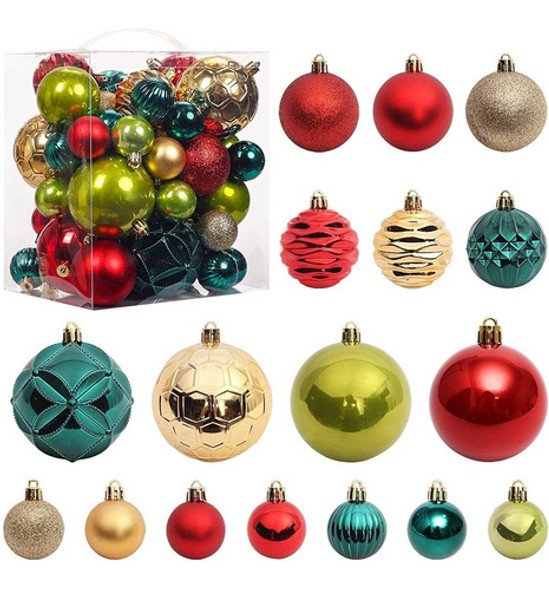50 Bolas De Navidad Supreme Xmas- Verde/rojo/dorado/turquesa 0 50 Bolas De Navidad Supreme Xmas- Verde/rojo/dorado/turquesa 0