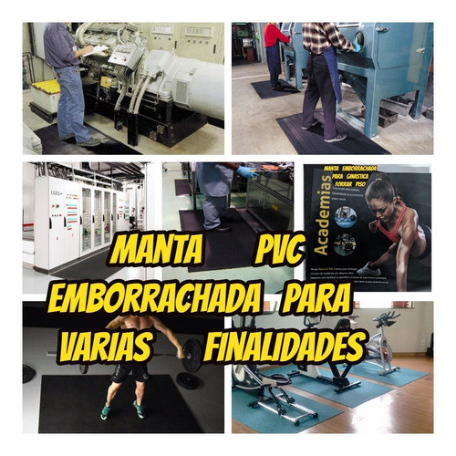 Piso Emborrachado 2mm Para Academias Manta De 3.00x1.00mts 1