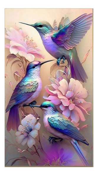Artesanato Pintura Com Diamante Diy 40x60 - Beija Flor 0 Artesanato Pintura Com Diamante Diy 40x60 - Beija Flor 0