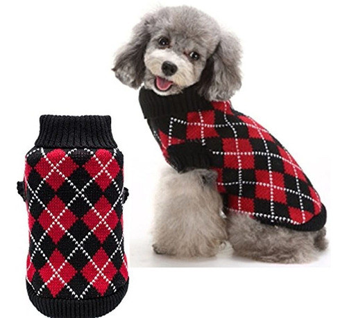 Kooltail Dog Argyle Sweater Crochet Tejido Para Perrito Cach 0
