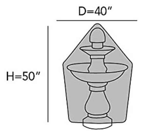 Covermates Fountain Cover - Poliéster Resistente A La Intemp 1