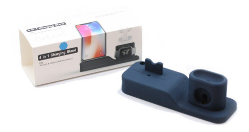 Base Dock Station Silicona 4 En 1 iPhone Apple Chacarita 0
