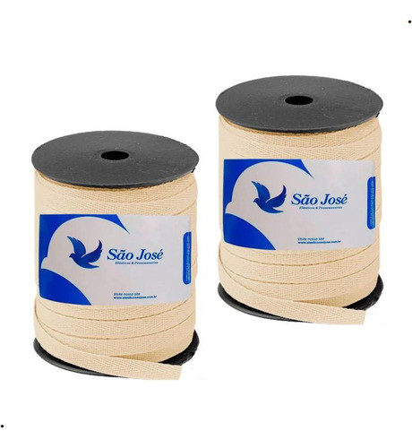 Kit 2 Rolos Cadarço Sarjado 3010 10mm C/50 Metros 0