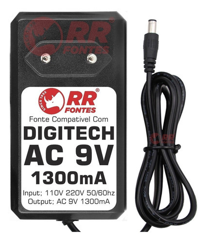 Fonte Ac 9v Pedal Digitech Whammy 1 I, 2 Ii, 4 Iv, Wh-1 1