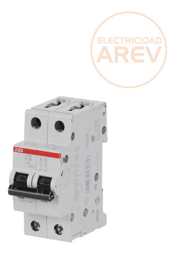 Llave Termica Abb Bipolar 2x16a 6ka Curva D 1