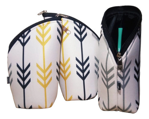 Yerbero Azucarero Y Porta Mate De Tela Lavable Flechas 0