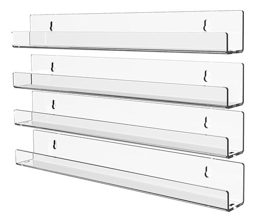 Cq Acrílico 4 Pack Acrílico Transparente Estantería Flotante 0