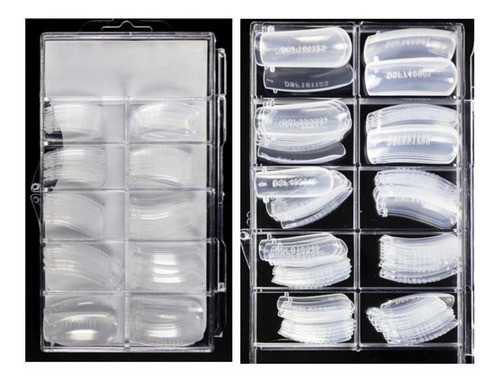 100 Cápsulas Dual System Construcción De Uña Gel 10 Tamaños 1