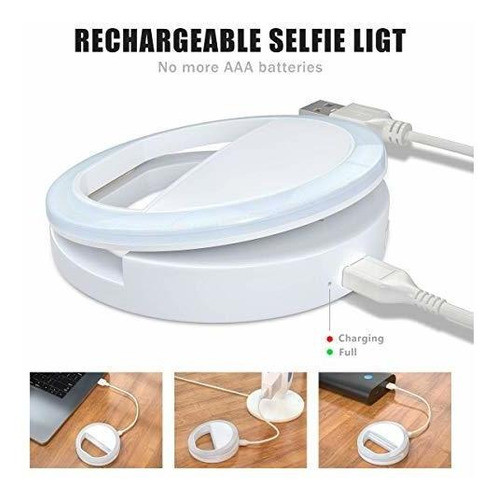 Anillo De Selfie Luz Para Teléfono Móvil Cámara [batería Rec 1