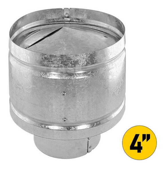 Sombrero Galvanizado 4'' Calefactor Exterior Tromen Original 1