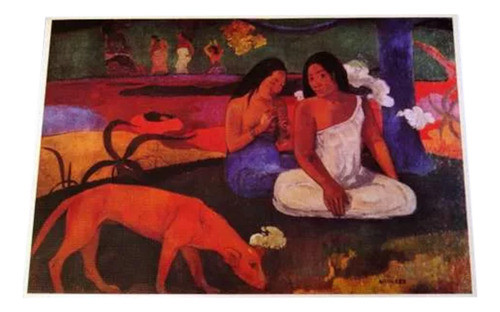 Gravura Arearea O Cão Vermelho Paul Gauguin 27x37 P/quadro * 0