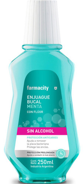 Enjuague Bucal Farmacity Sin Alcohol Sabor Menta X 250 Ml 0