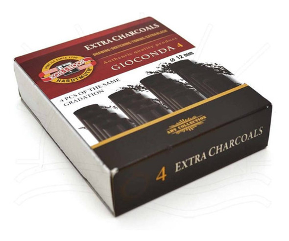 Giz Carvão Macio Koh-i-noor - 4 Unid. 0