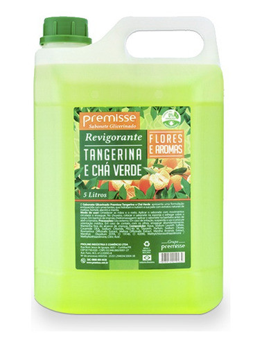 Kit 4 Sabonetes Líquido Tangerina E Chá Verde 5l Premisse 0