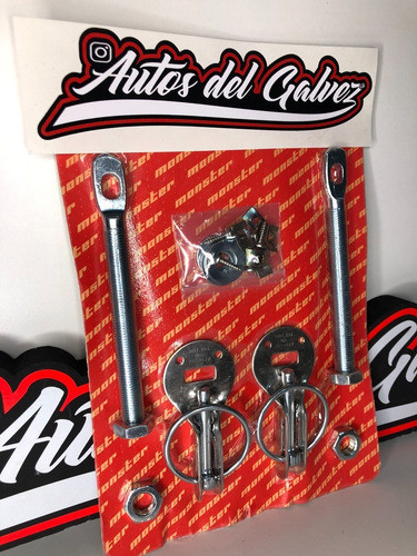 Trabas De Capot Rally Competicion Acero Inoxidable 1