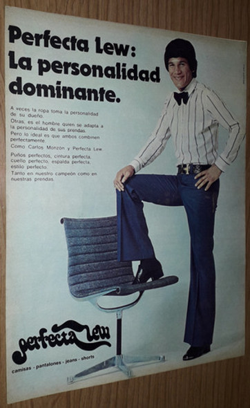 P312 Clipping Publicidad Pantalon Perfecta Lew Año 1975 0