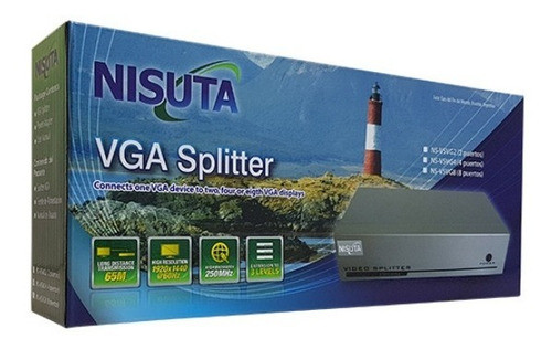 Splitter Vga De 4 Puertos 250 Mhz Nsvsvg4 Nisuta 0