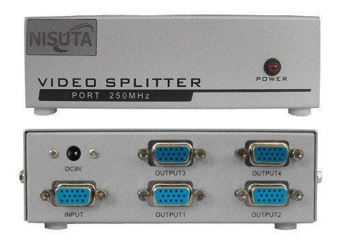 Splitter Vga De 4 Puertos 250 Mhz Nsvsvg4 Nisuta 1
