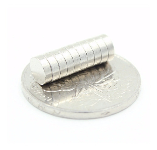 10 Peças Imã De Neodímio Super Forte Pastilha 7mm X 2mm N52 0