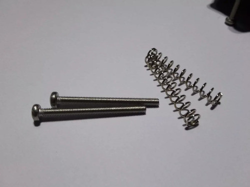 4 Parafusos C/mola Captador Humbucker 2,5 X 32mm Cromado 0