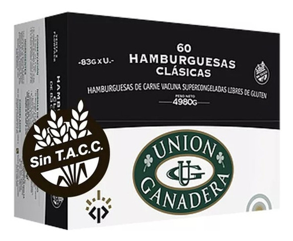 60 Hamburguesas 83 Gramos Unión Ganadera + Fargo + Aderezo 0