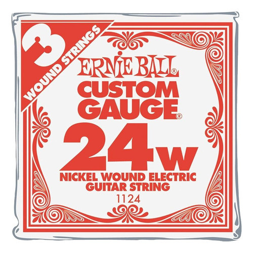 Ernie Ball Nickel Wound Single Guitar Strings 3-pack .024 3- 0