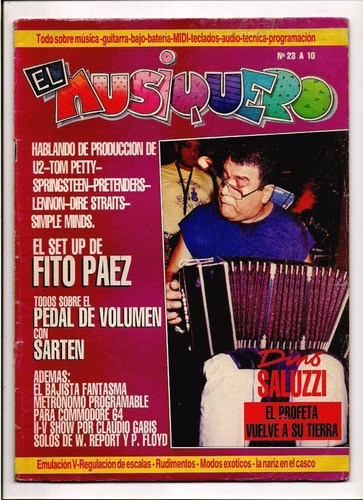 Revista El Musiquero N° 23 Dino Saluzzi Fito Paez Petty B5 0