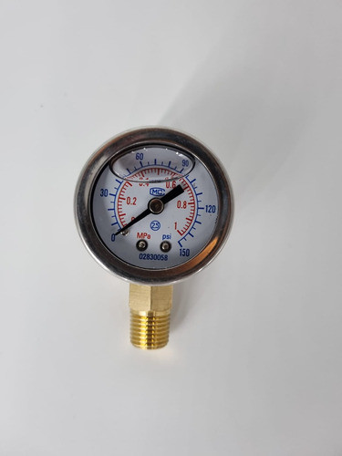 Manômetro De Pressão Com Glicerina 0-150 Psi Para Filtro Ro 0