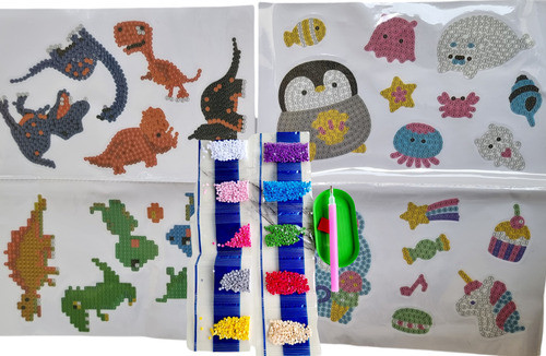 Kit Pintura Diamante Stickers Set Completo Arte Pintura X15u 0