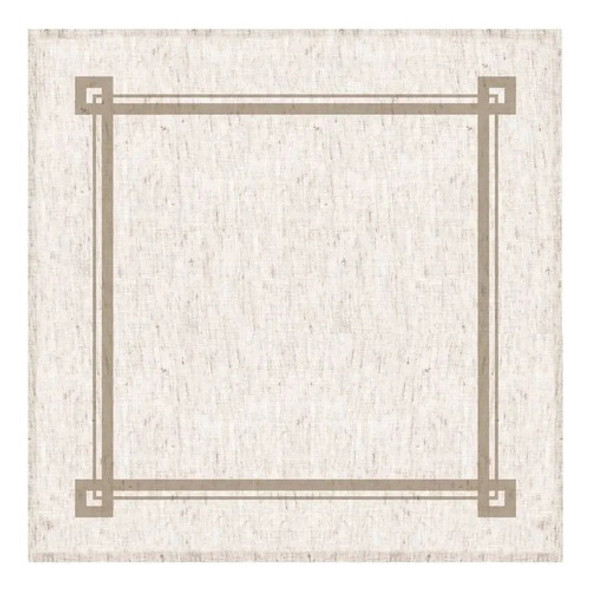 Conjunto 6 Guardanapos Linho Decortextil Bege Linhas Marrom 1 Conjunto 6 Guardanapos Linho Decortextil Bege Linhas Marrom 1