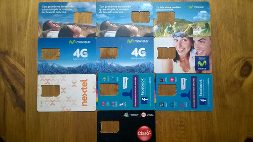 Tarjetas Telefonicas Portachip. Lote X 10 1