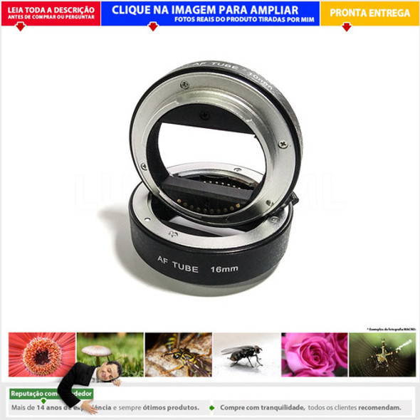 Tubo Extensor Macro Af P/ Sony E-mount Alpha 7 9 6600 Nex C2 0
