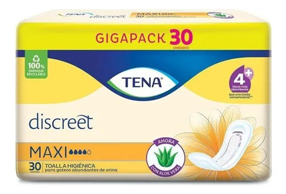 Tena® Maxi Discreet  X 30 P/ Goteo Abundante Apta Postparto 0