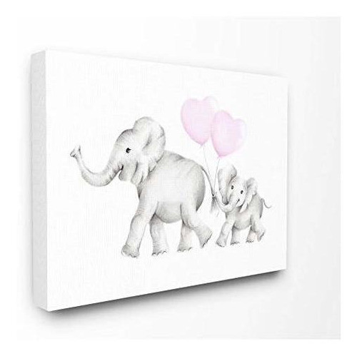 Stupell Industrias Mamá Y El Bebé Los Elefantes De Gran Tama 0