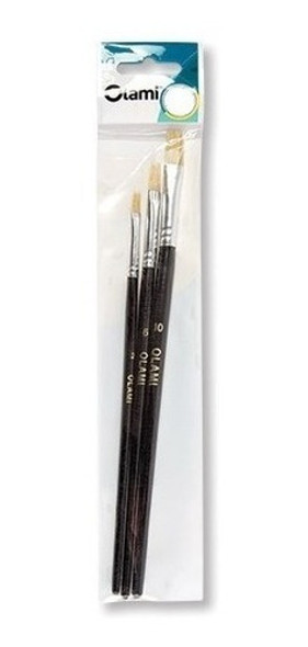 Pinceles Escolares Pelo De Cerda Set X 3  Nº 2, 6 Y 10 Olami 0 Pinceles Escolares Pelo De Cerda Set X 3  Nº 2, 6 Y 10 Olami 0