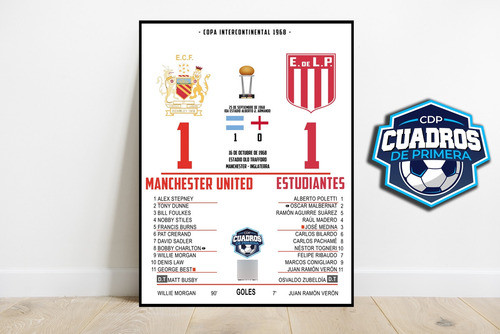 Poster Estudiantes Copa Intercontinental 1968 0