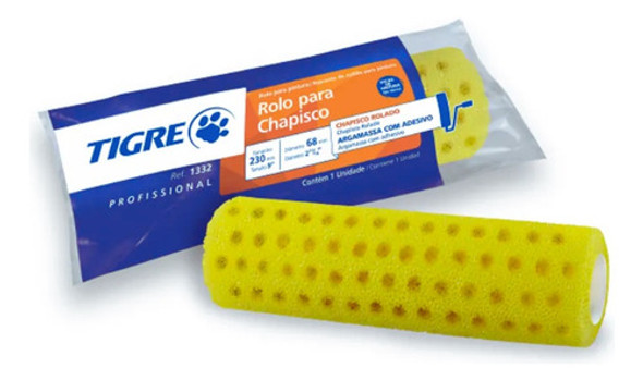 Rolo De Espuma Chapisco Rolado Profissional 23cm - Tigre 0