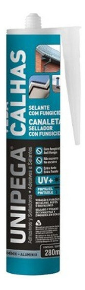 Sellador Unipega Canaletas Zingueria Antihongo 280 Ml 0
