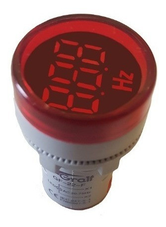 Frecuenciometro De Panel Gralf Gf-22f 22mm 220v 20-75hz Rojo 1