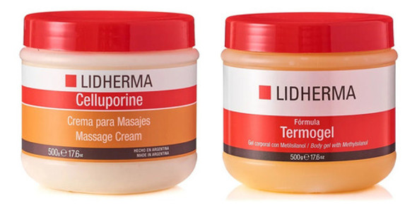 Lidherma Kit Celulitis Celluporine X 500 + Termogel X 500 0 Lidherma Kit Celulitis Celluporine X 500 + Termogel X 500 0