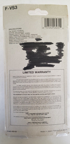 Microfono Con Cable    -    Sony F-vs3 1