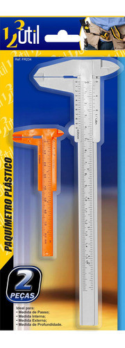Kit 2 Paquímetro De Plástico Para Medir Grande E Pequeno 1