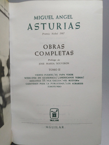Obras Completas 3 Tomos - Miguel Angel Asturias - Aguilar 1