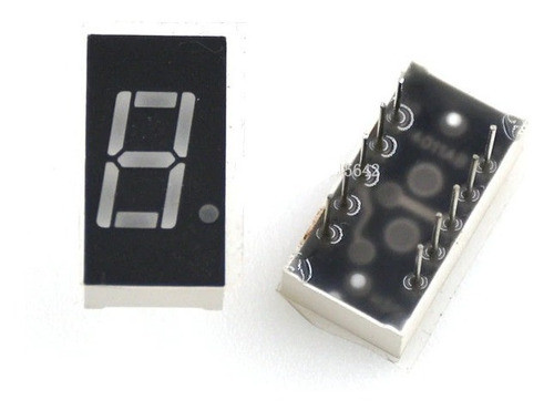 5x Display 1 Digito 7 Segmentos Vermelho Anodo Comum 0,40 1